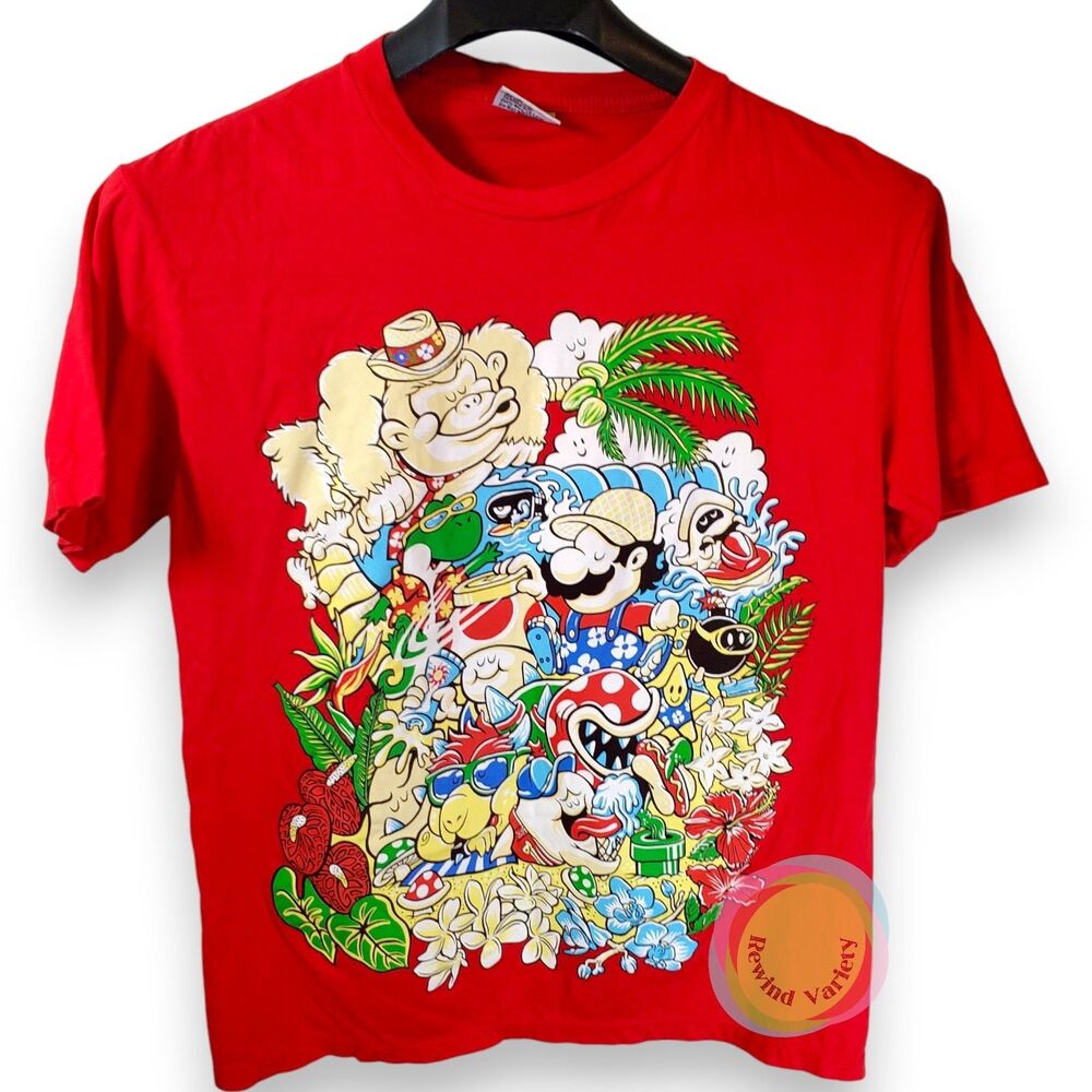 Threadless Super Maui-O Red Mario Kart Tee 2011 L